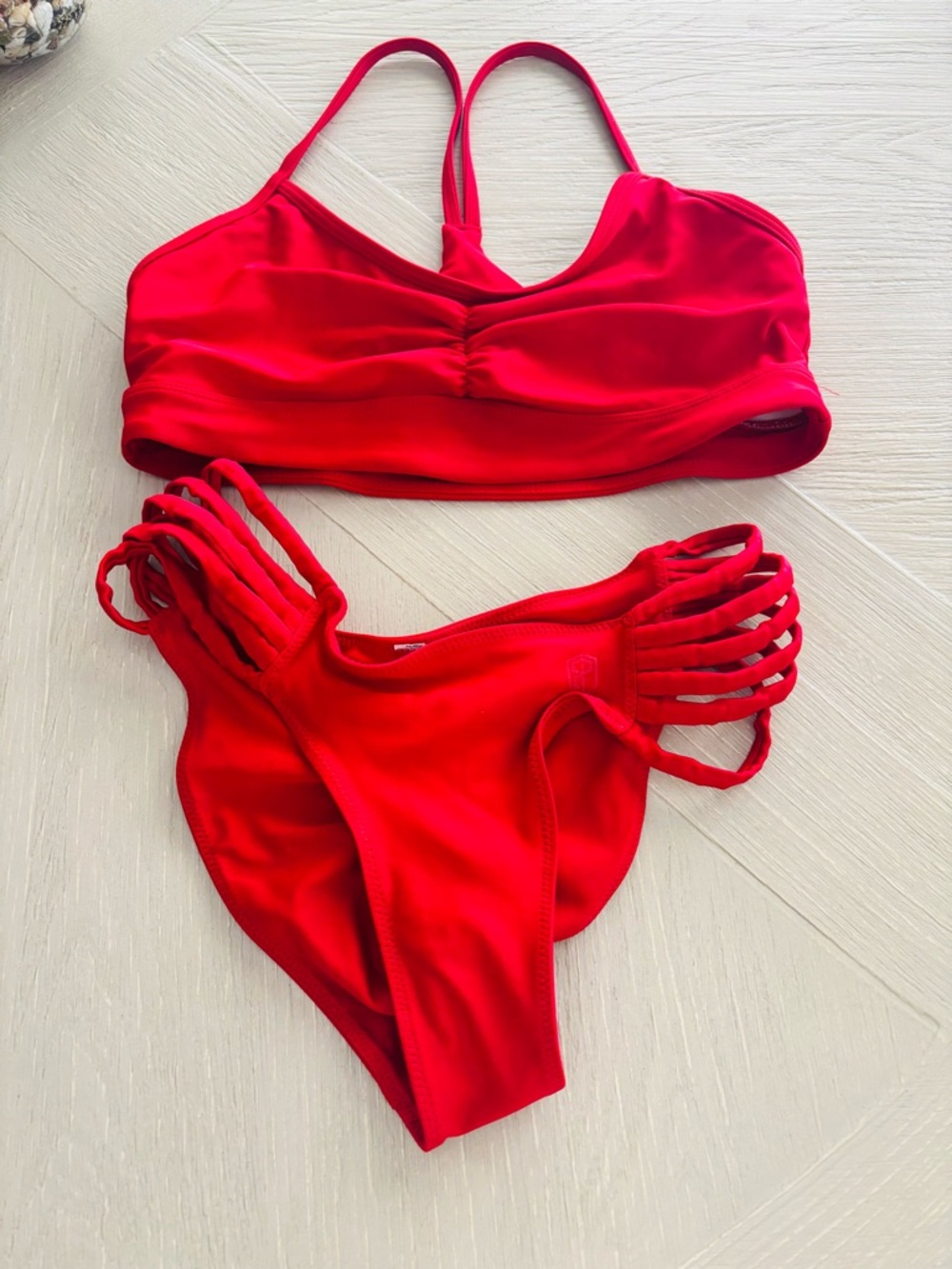 Born Primitive Red Strappy Bikini Set